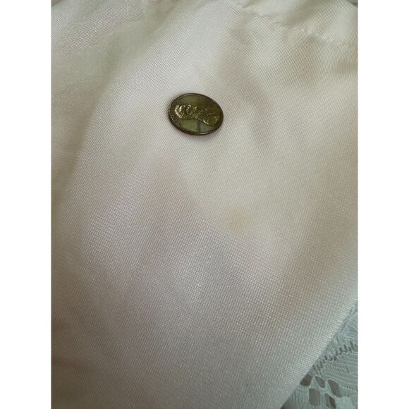 Vintage Sheer Babydoll Nightgown Dress Robe Pale Pink & White Lace size Small - Picture 8 of 9